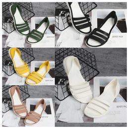 New top Designer Summer new flat sandals slippers beach black white yellow casual flat bottomed comfortable women slippers