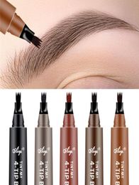 Eyebrow Tattoo Pen 4 Point Eyebrow Pencil Waterproof Tint Microblading Makeup Creates Natural Looking and Stays on 24H Eye beauty 8787606