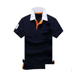 Mens Polos Wholesale High Quality Brand Cotton S Men Retro Leisure Golf Tennis Undershirt / Drop Delivery Apparel Clothing Tees Oto5Y