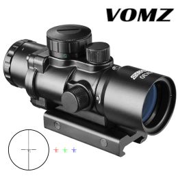 Optics Vomz 3.5x30 Rgb Laser Sight Dot Red Triilluminated Tactical Combo Compact Scope Fiber Optics Green Sight