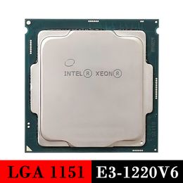 Processador de servidor usado Intel Xeon E3-1220V6 CPU LGA 1151 DDR4 DDR3L 1220 V6 LGA1151