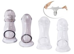 Transparent Soft Penis Cover Sleeve Extender Sexual Erection Delay Ejaculation GSpot Stimulation Ultrathin Enlarger Enhancer For 6704223