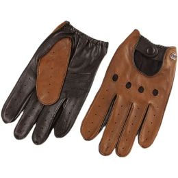 Men Genuine Leather Gloves Black Brown Winter Autumn Fashion Breathable Driving Sports Gloves Mittens For Male Female