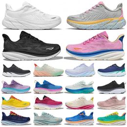 Top Quality Clifton 9 8 Running Shoes Bondi 8 Womens Mens Mesh Jogging Trainers Kawana White Black Free People Cloud Cyclamen Sweet Lilac Sports Sneakers