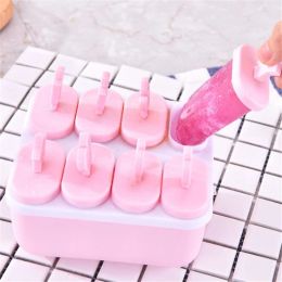 Tools Popsicle Moulds 6/8 Grid Ice Pop Moulds Food Grade Silicone Ice Cream Mould DIY Homemade Reusable Easy Release Ice Pop Make