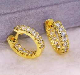Earring Cuff Luxury Jewelry 925 Sterling Silver18K Gold Fill Pave White Sapphire CZ Diamond Gemstones Women Wedding Fashion Earri4607536