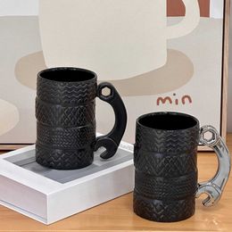 Mugs 401-500ml wheel Tyre coffee cup series birthday gift for husband breakfast cup with handle ceramic tea cup J240428