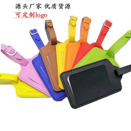 Aircraft Luggage Tag Boarding Pass Pu Fashion Trendy Creative Solid Colour Leather Luggage Tag