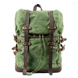 Backpack Canvas Bag Men's Casual Mountaineering Travel Waterproof Student School