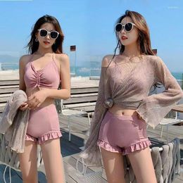 Women's Swimwear Split Swimming Costume Bikini Three Piece Long Sleeve Sunscreen Super Fairy Sexy Thin Springs Swimsuit