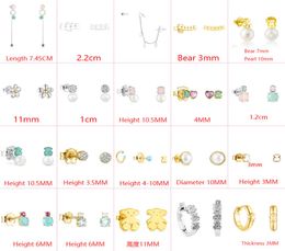 Fahmi 2022 New Style 100% 925 Sterling Silver cute Bear Trend Fashion Ladies Beauul Classic Earrings Jewelry Factory Direct Wholesale2435854