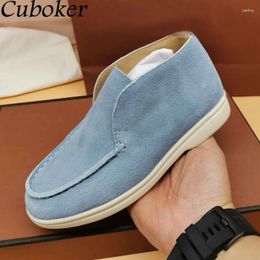 Casual Shoes Kidsude Children Flat Girls Boys Student High Top Round Toe Loafers Teenager Slip On Walking For