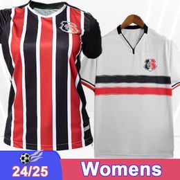 2024 25 Santa Cruz FC Womens Soccer Jerseys Home Red Black Away White Football Shirts Short Sleeve Adult Uniforms