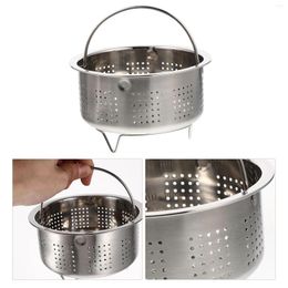 Double Boilers Stainless Steel Steamer Pot Dumpling Rack Drainable Portable Kitchen Strainer Basket For Fruit