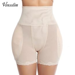 Vensslim Women Hip Enhancer Body Shaper Butt Lifter Shapewear Underwear Pad High Waist Trainer Plus Size Tummy Control Panties 240426