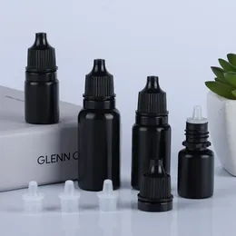 Storage Bottles 5ml-20ml Eye Dropper Bottle Black Anti Light Plastic Pointed Tip Liquid Dispensing Squeeze Dropping Theft Caps Refillable