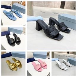 designer shoes Sandal Flip flop flat bottomed slippers pointed triangular button Formal sandals Fashionable High heeled slipper Beach shoes Classic sandals