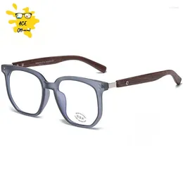 Sunglasses Frames Retro Rivets Anti-Blue Light Glasses Wood Grain TR90 Square Optical Eyeglasses