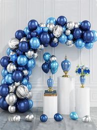 Party Decoration Metal Pink Blue Agate Balloon Arch Set Baby Shower Girls Or Boys Decorations Gender Reveal Baptism Birthday Supplies