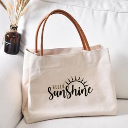 Shopping Bags Funny Printed Canvas Tote Bag Gift For Friend Handbag Work Book Women Lady Beach Drop