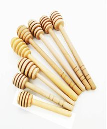 8cm 10 cm 104cm long Mini Wooden Honey Stick Stirrer Honey Dippers Party Supply Spoon Stick Honey Jar Stick XB11022734