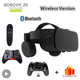 Bobo VR Bobovr Z6 Virtual Reality Glasses Bluetooth Headset 3D Viar Devices Helmet Lenses Goggle For Smartphone Phone Smart Game 240424