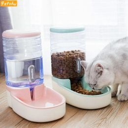 Supplies Petshy 3.8L Pet Cat Automatic Feeders Plastic Dog Water Bottle Large Capacity Food Water Dispenser Cats Dogs Feeding Bowls