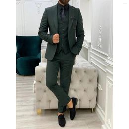 Men's Suits Men 3 Pieces For Wedding Tuxedo Formal Sim Fit Jacket Vest Pants Groom Notched Lapel Single Breasted Custom Made