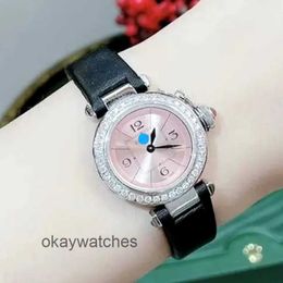 Dials Working Automatic Watches Carter Pasha Diamond Set Powder Plate Quartz Watch for Women W3140026