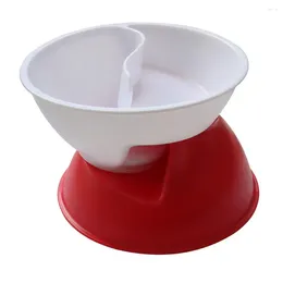 Bowls Separate And Wet Cereal Bowl Spiral Slide Partition Lazy Snack One Person Breakfast Tableware Plate