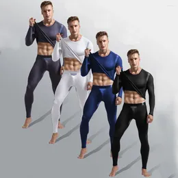 Men's Thermal Underwear Set Men Long Separation Breathe Elastic Shirt Johns Winter Warm