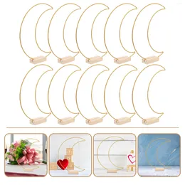 Decorative Figurines 10 Sets Floral Hoop Wreath DIY Supplies For Desktop Decorate Base Supply Wedding Iron Hoops Rings