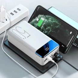 Cell Phone Power Banks New 200000mAh portable fast charging PowerBank 3 USB PoverBank external battery charger J240428