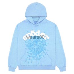 Mens Hoodies Sweatshirts Sky Blue 555555 Hoodie Men Women High Quality Angel Number Puff Pastry Printing Graphic Web GHY5