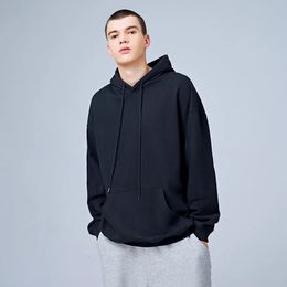 Blank Fleece Pullover Hoodies Unisex Wholesale Hip Hop 11 Color Hooded Sweatshirt Men Fashion Black Hoodie For 240428