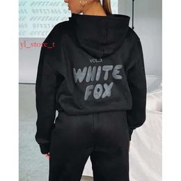 Designer White Foxx Hoodie Sets Two 2 Piece Set Women Mens Clothing Set Sporty Long Sleeved Pullover Hooded Tracksuits Spring Autumn Winter Tracksuit 3615