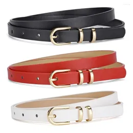 Belts Women Adjustable Belt Multi Holes Multi-hole Faux Leather For Stylish Pin Buckle Thin Jeans Pants