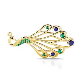 Szjinao 100 Sterlign Silver Peacock Brooch Pin For Women With Nano Stones Designer Luxury Jewellery High Quality Trending Gift 240412
