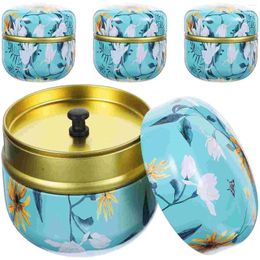 Storage Bottles 4 Pcs Airtight Tin Box Vintage Tea Container Scented Sealed Coffee Canister Sealing Canisters Iron