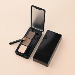 Enhancers Private Label 3color Eyebrow Powder Kit Custom Bulk Waterproof Longlasting Light Brown Dark Brown Grey with Brush Brow Makeup