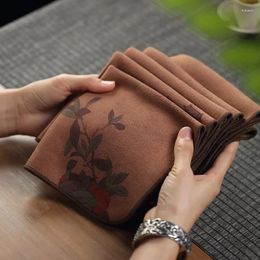 Tea Napkins Chinese Painted Thick Towel Super Absorbent High-end Set Accessories Table Mats Professional RagTea Ceremony Supplies