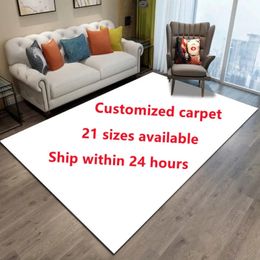 21 Size Custom Carpet Rug Printed Rectangle Area Rugs for Adult Yoga Mats Living Room Decor Drop Personalised Doormat 240422
