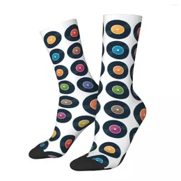 Men's Socks Vinyl Record Collection Harajuku Super Soft Stockings All Season Long Accessories For Unisex Birthday Present