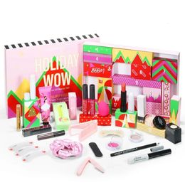 Makeup Advent Calendar Christmas Gifts All-in-one Makeup Kit Christmas Countdown Calendar Lip Gloss Foundation Concealer Mascara 240416