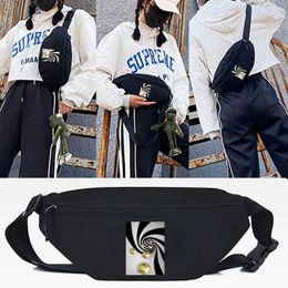 Waist Bags Vertigo Pattern Print Bag Unisex Fashion Tote Running Belt Cross Shoulder Pack Wallet Pouch Phone Chest