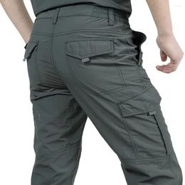 Men's Pants 2024 Lightweight Tactical Breathable Summer Casual Long Trousers Male Waterproof Quick Dry Cargo
