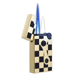 JOBAN Windproof Two Type Flame Lighter, Blue Flame And Soft Fire Refillable Lighters With Visible Without Gas Window