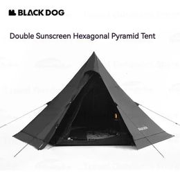 BLACKDOG Black Pyramid Tent Skirt With Snow Pu3000Mm Outdoor 4Season Camping 150D Oxford Cloth Sunscreen 240422