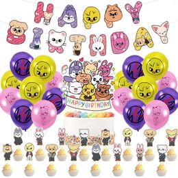 Party Decoration Stra Kids Supplies Birthday Banner Balloon Baby Shower