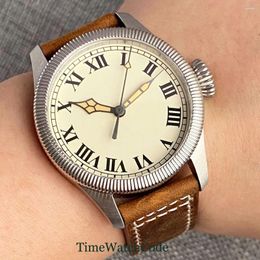 Wristwatches Tandorio Diving Vintage Automatic Watch For Men 20BAR Waterproof NH35 PT5000 Roman Numerals Sapphire Crystal Coin Bezel 39mm